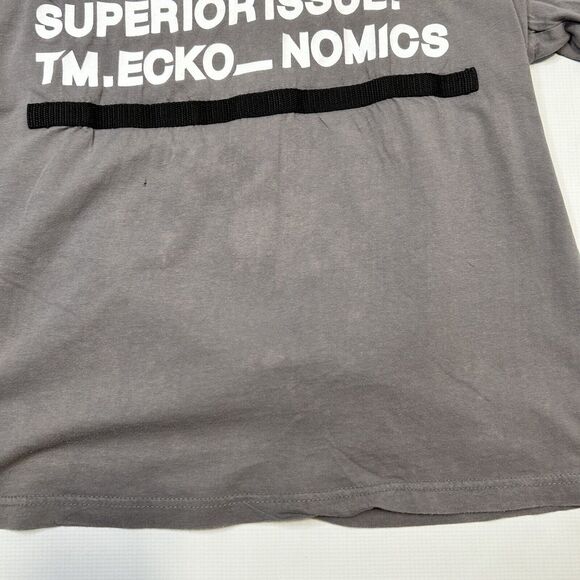 Ecko Unltd Y2K T-shirt Streetwear Superior Issue Eckonomics Rhino Gray Men Lrge - Picture 5 of 12
